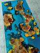 Customized Large Epoxy Table, Classic Blue Transparent Table, Resin Dining Table for 2, 4, 6, 8, Epoxy Coffee Table, Living Room Table, Home décor