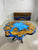 TUZECH Customized Resin Epoxy Round Table Top, Unique Blue Ocean Look, Coffee Table Design, Resin Table, Luxury Decor Table, Walnut Table, Wooden Resin Table,