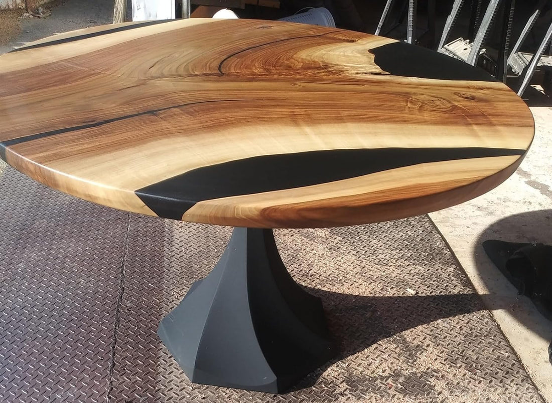 Modern Black Epoxy Resin Coffee Table Dining Table Kitchen Table Patio Table Console Table Living Room Table Central Table End Table Side Table Bar Counter Table