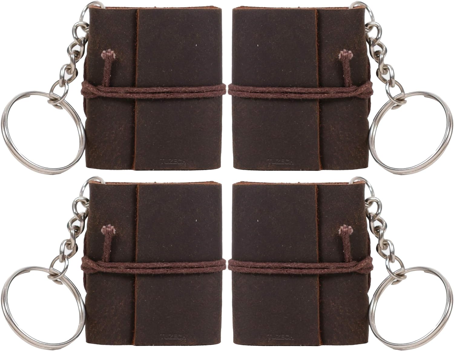 TUZECH Handmade Leather Bound Book of Shadows Mini Leather Journal Notebook Blank Unlined Small Pocket Tiny Journal For Office Artist Architect Personal Notes Vintage Diary for Women and Men Set of 2