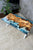 Unique Island Ocean Beach Wave Stone Look Epoxy Resin Dining Table Coffee Table End Table Wooden Table Living Room Table Bar Counter Home Décor Side