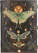 TUZECH Book of Spells Leather Bound Luna Moths Journal Deckle Edge Paper Grimoire Morpho Printed Diary Notebook Spiral Gothic Notebook Antique Vintage Book for Men and Women (The Butterfly)
