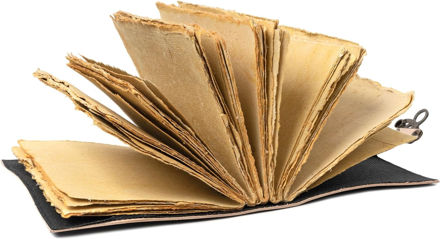 TUZECH Book of Spells Leather Bound Journal Deckle Edge Paper Grimoire Printed Diary Third Eye Notebook Spiral Gothic Notebook Antique Vintage Book for Men and Women