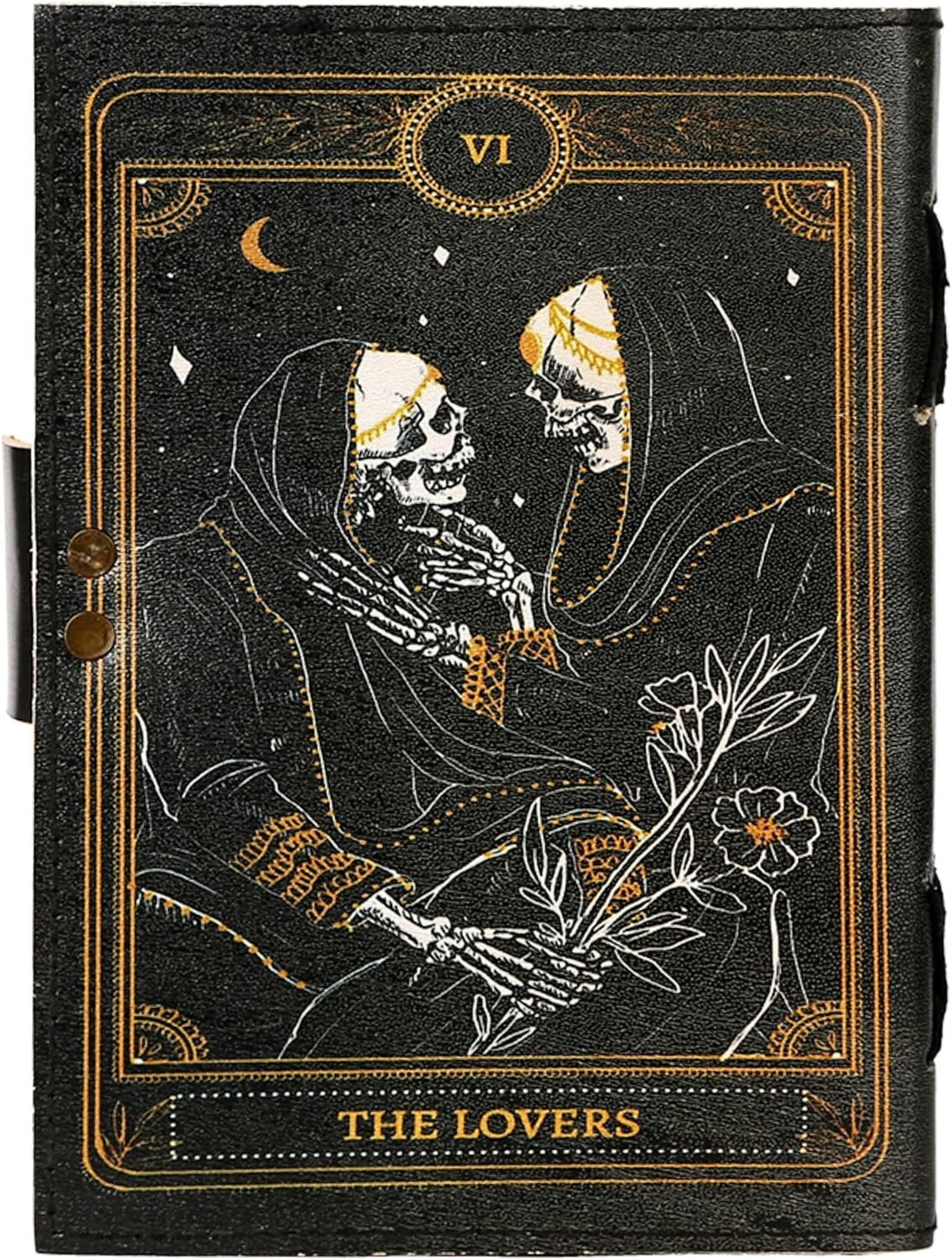 TUZECH Book of Spells Leather Bound Journal Deckle Edge Paper Grimoire Printed Diary Third Eye Notebook Spiral Gothic Notebook Antique Vintage Book for Men and Women