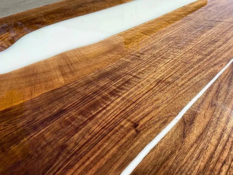 Personalized LARGE EPOXY TABLE, Resin Dining Table For 2 , 4 , 6, 8 River Dining Table Top, Wood Epoxy Coffee Table Top, Living Room Table Top-Tuzech store