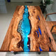 Personalized LARGE EPOXY TABLE, Resin Dining Table For 2 , 4 , 6, 8 River Dining Table Top, Wood Epoxy Coffee Table Top, Living Room Table-Tuzech store