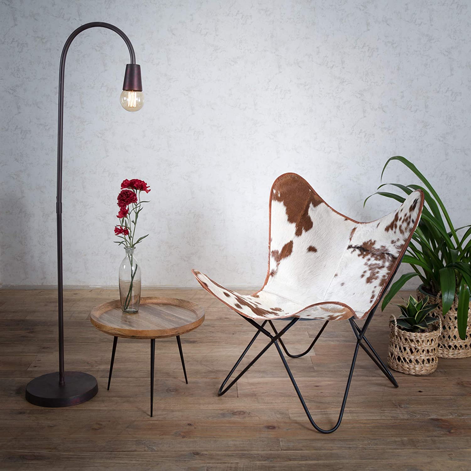 Butterfly Chair - Genuine Leather - Handmade, Solid Iron Frame - Industrial Lounge Chair - Modern Iconic Recliner-Tuzech store
