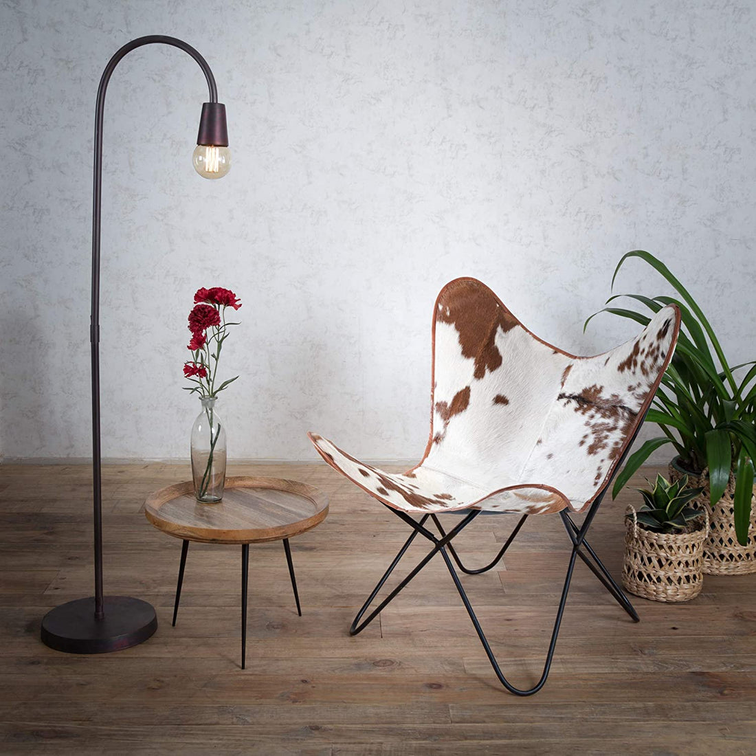 Butterfly Chair - Genuine Leather - Handmade, Solid Iron Frame - Industrial Lounge Chair - Modern Iconic Recliner-Tuzech store