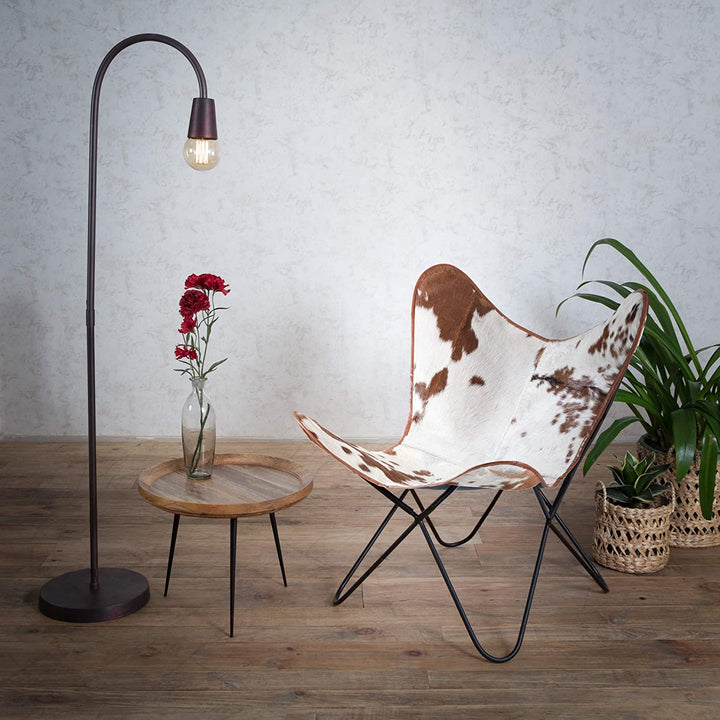 Butterfly Chair - Genuine Leather - Handmade, Solid Iron Frame - Industrial Lounge Chair - Modern Iconic Recliner-Tuzech store