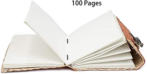 TUZECH Handmade Medium Vintage Leather Journal Diary,Leather Diary/Journal/Notebook with Naturally Treated Paper for Corporate Gift or Personal Memoir-Tuzech store