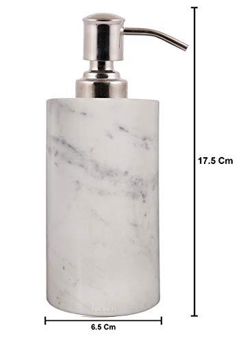 TUZECH Natural Marble Liquid Soap sanitizer Dispenser/Marble Shower Lotion Dispenser/Gel/Liquid Shampoo Lotion Dispenser Made of Genuine Indian Marble Home Decor Bathroom & Kitchen Best in Quality-Tuzech store