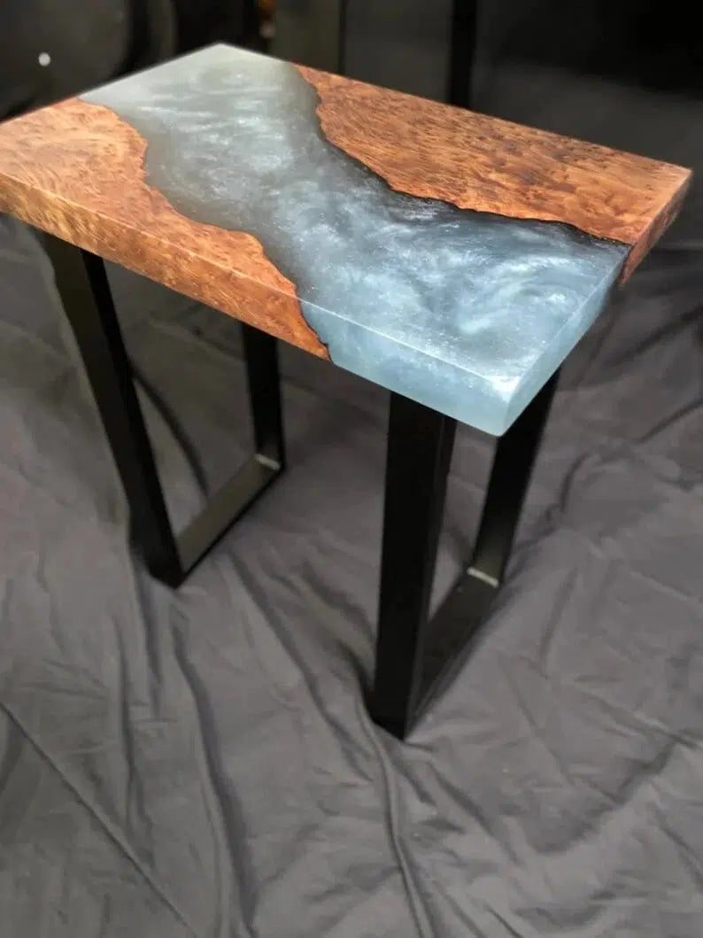 Personalized LARGE EPOXY TABLE, Resin Dining Table For 2 , 4 , 6, 8 River Dining Table Top, Wood Epoxy Coffee Table Top, Living Room Table-Tuzech store