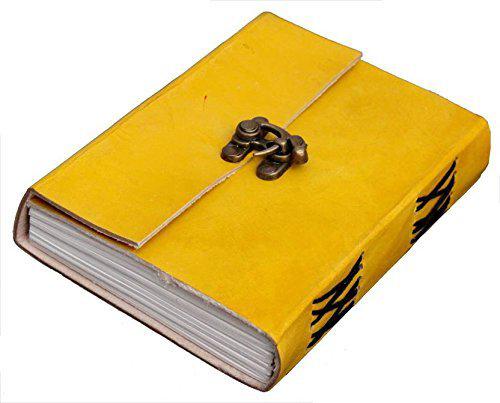 TUZECH Handmade Diary Notebook for Office/Home/Craft/Art Use with C Lock (Blush Yellow)