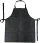 Tuzech Durable Leather Apron Utility/Chef Grill BBQ Apron/Carpenter/Blacksmith Welding Handmade Tool Apron - 30 Inches- Adjustable upto XXL For Men and Women Charcoal Black