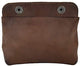 TUZECH Leather Double Snap Pouch, Coin Purse, Cash & Card Holder, Cable Organizer, Makeup, Handmade Brown Color (4x5 Inches)-Tuzech store