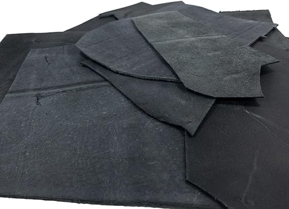 TUZECH Leather Scrap Crafts 1 lbs Leather Scrap - Large Pieces of Full Grain Leather Cowhide Remnants Bag - Design & Make Crafts