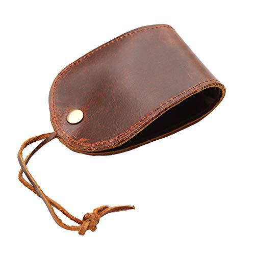 Thick Leather Slapjack Vintage Coin Purse/Slap Polish Sap Wallet Handemade Mini Leather Coin Purse Outdoor Men EDC Self-Defense Multi-Tool Bourbon Brown (Small)-Tuzech store
