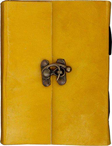TUZECH Handmade Diary Notebook for Office/Home/Craft/Art Use with C Lock (Blush Yellow)
