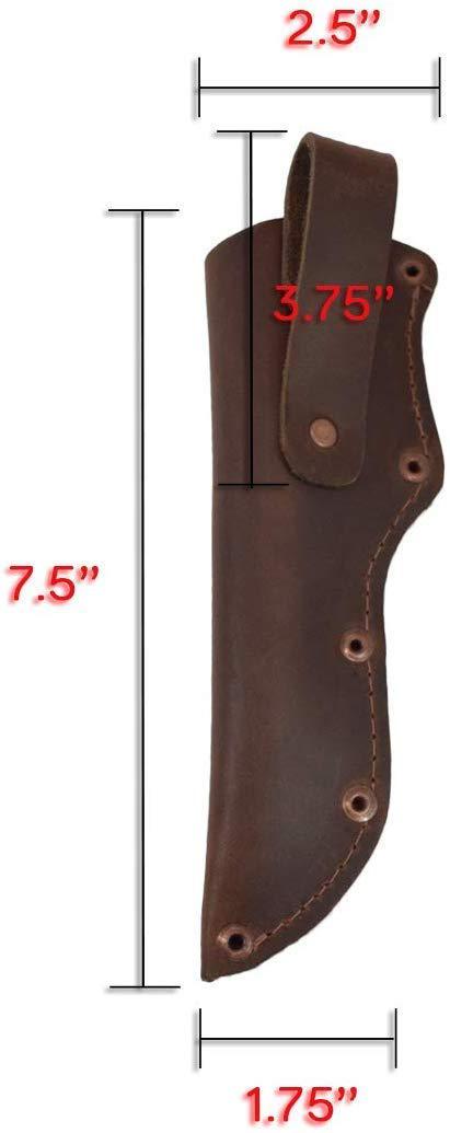 Leather Mora Knife Sheath w/Belt Loop Handmade KnivesBlade Hunting Knife Sheath Case Pouch (Brown)-Tuzech store
