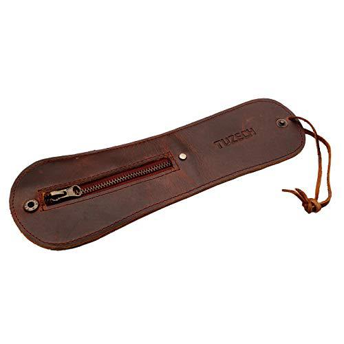 Thick Leather Slapjack Vintage Coin Purse/Slap Polish Sap Wallet Handemade Mini Leather Coin Purse Outdoor Men EDC Self-Defense Multi-Tool Bourbon Brown (Small)-Tuzech store