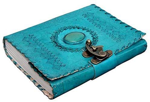 TUZECH Handmade 100% Pure Leather Diary for Office Home Daily Use with C Lock (8x6 Inches)-Tuzech store