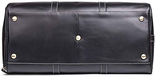 TUZECH Leather Vintage Travel Luggage Bag Men Duffel Retro Carry on Handbag Tan Brown – | Gym Sports Bag Airplane Luggage Carry-With Shoe Compartment (22 Inches)-Tuzech store