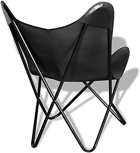 PINDIA Star and Butterfly Chair Brown Leather Butterfly Chairs Handmade with Powder Coated Steel Frame-Tuzech store
