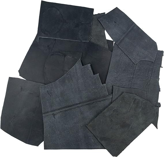 TUZECH Leather Scrap Crafts 1 lbs Leather Scrap - Large Pieces of Full Grain Leather Cowhide Remnants Bag - Design & Make Crafts
