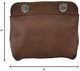 TUZECH Leather Double Snap Pouch, Coin Purse, Cash & Card Holder, Cable Organizer, Makeup, Handmade Brown Color (4x5 Inches)-Tuzech store