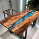 Personalized LARGE EPOXY TABLE, Resin Dining Table For 2 , 4 , 6, 8 River Dining Table Top, Wood Epoxy Coffee Table Top, Living Room Table-Tuzech store