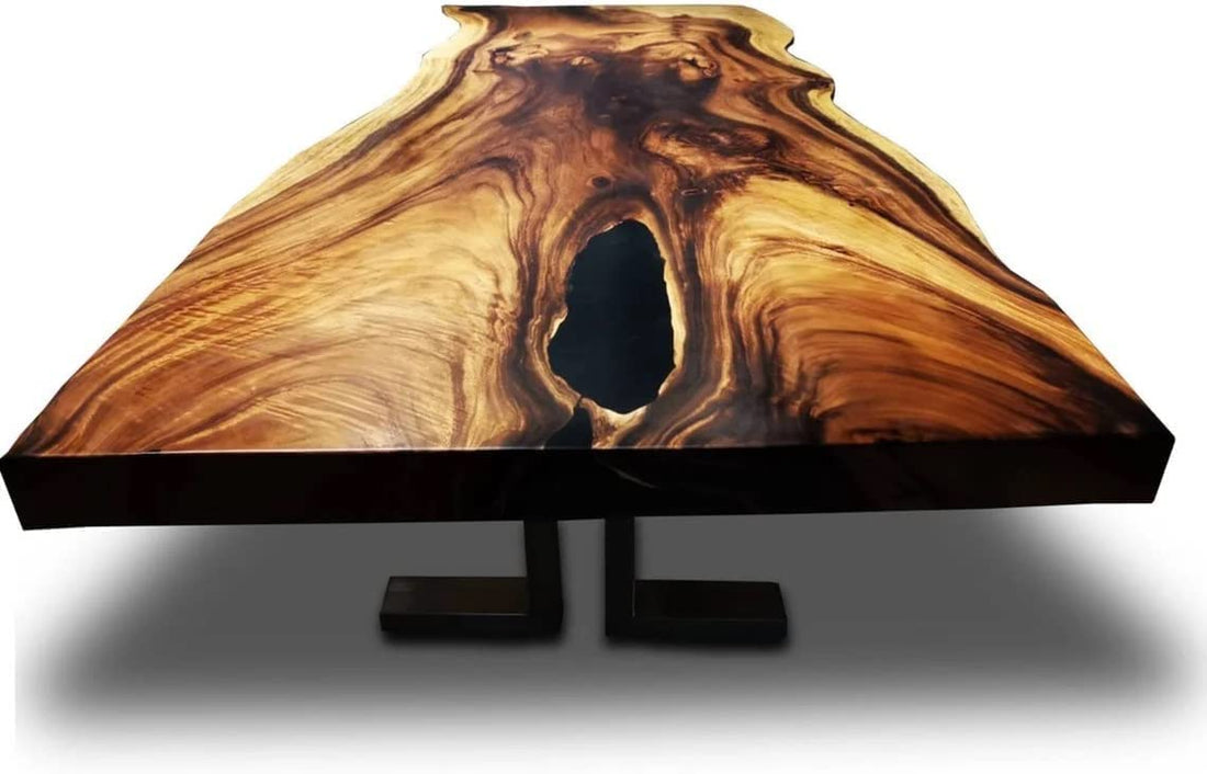 Personalized Large EPOXY Table, Resin Dining Table for 2, 4, 6, 8 River Table Top, Wood Epoxy Coffee Table Top, Living Room Table-Tuzech store