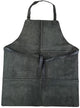 Tuzech Durable Leather Apron Utility/Chef Grill BBQ Apron/Carpenter/Blacksmith Welding Handmade Tool Apron - 30 Inches- Adjustable upto XXL For Men and Women Charcoal Black