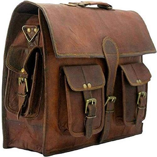 Tuzech Large Bold And Stylish Hunter Leather Bag Handcrafted Messenger Office Regular Bag (11X12 Inches)-Tuzech store