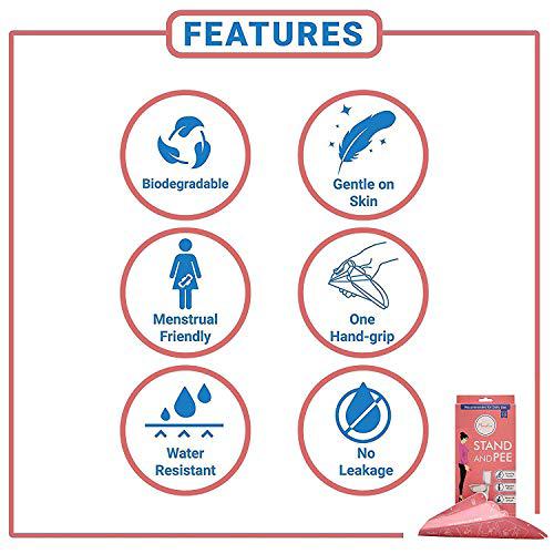PINDIA Stand and Pee Portable Female Urination Device | Recyclable Disposable Urinal Funnel | Travel, Camping, Hiking and Outdoor Activities | Compact Stand and Pee Funnel for Women, Girls-Tuzech store