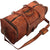 Overnight Weekend Vintage Handmade Brown Leather Travel Gym Sports Duffel Bag (28")-Tuzech store