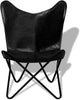 PINDIA Star and Butterfly Chair Brown Leather Butterfly Chairs Handmade with Powder Coated Steel Frame-Tuzech store