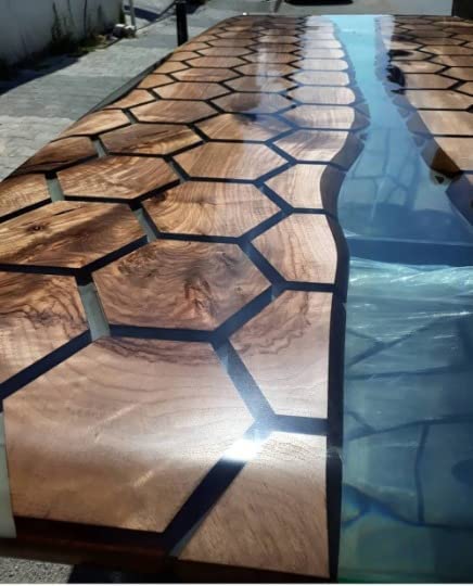 Personalized EPOXY Table, Resin Dining Table for 2, 4, 6, 8 River Dining Table Top, Wood Epoxy Coffee Table Top, Living Room Table-Tuzech store