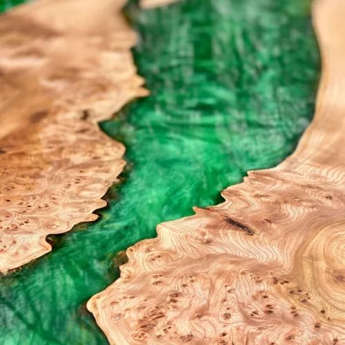 Customized Large Epoxy Table, Resin Dining Table for 2, 4, 6, 8 Green Forest Table, Epoxy Coffee Table, Living Room Table, Home décor