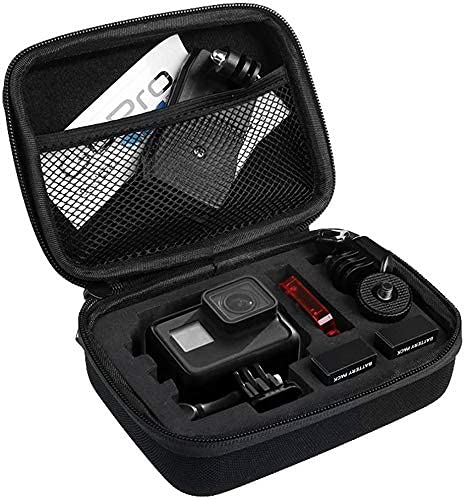 Tuzech Camera Case Water-Resistant Shockproof Storage Protective Medium Bag Box for Sports Action Camera 6x4 Inches (Black)