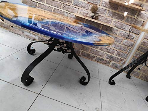Tuzech Epoxy Table Top Fully Customised Thick Resin River Table Indoor Outdoor Coffee Table Top (36 Inches)-Tuzech store