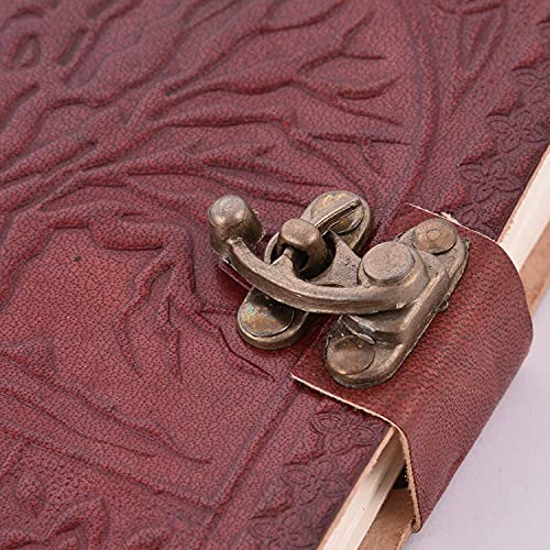 TUZECH Handmade Leather Journal Tree of Life For Men & Women (7x10 INCHES)-Tuzech store