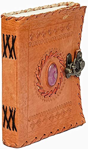 TUZECH Handmade Medium Vintage Leather Journal Diary,Leather Diary/Journal/Notebook with Naturally Treated Paper for Corporate Gift or Personal Memoir-Tuzech store