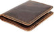 Leather Bifold Wallet Holds Travel Front Pocket Pouch Vintage Handmade Leather 6.5X 4 inches (Brown)-Tuzech store