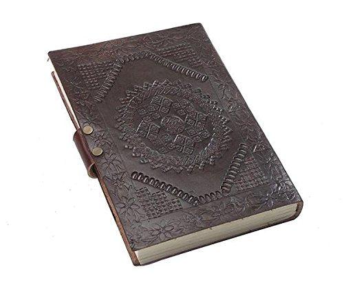 TUZECH Pure Genuine Real Vintage Leather Diary Leather Journal Handmadepaper Notebook Diary For Office Home To Write Poem Daily Update Size Of 7 inches (Brown)