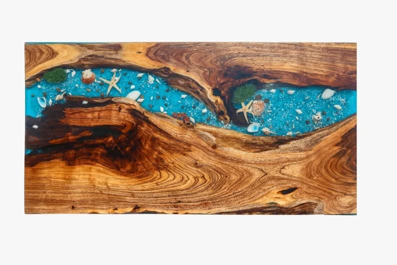 Customized Large Epoxy Table, Resin River Dining Table for 2, 4, 6, 8, Living Room Table Epoxy Coffee Table Top, Bar Counter-Tuzech store