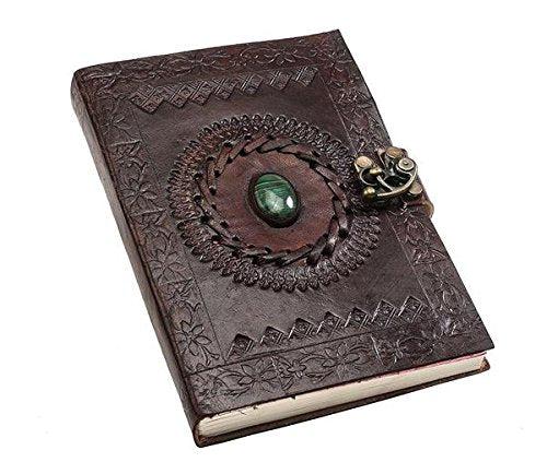 TUZECH Pure Genuine Real Vintage Leather Diary Leather Journal Handmadepaper Notebook Diary For Office Home To Write Poem Daily Update Size Of 7 inches (Brown)