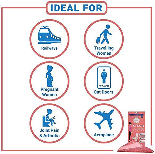 PINDIA Stand and Pee Portable Female Urination Device | Recyclable Disposable Urinal Funnel | Travel, Camping, Hiking and Outdoor Activities |Compact Stand and Pee Funnel for Women,Girls(200 Funnels)-Tuzech store