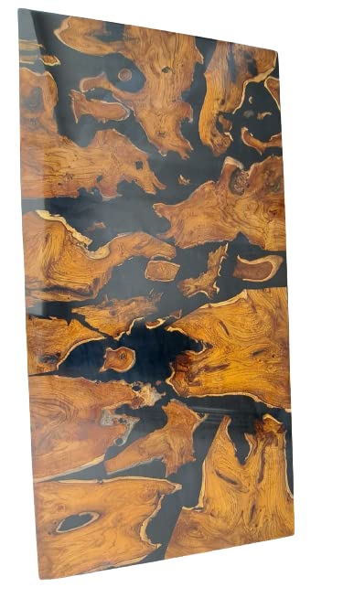 Customized Large Epoxy Table, Resin Dining Table for 2, 4, 6, 8 Glosy Black Table, Epoxy Coffee Table, Living Room Table, Home décor