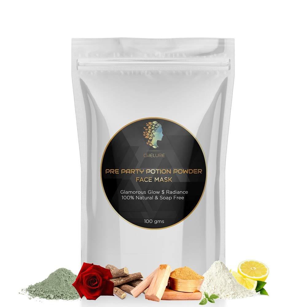 Chelure Pre Party Potion Powder Face pack Glamorous Glow Radiance100% Natural & Soap Free (100GM)-Tuzech store