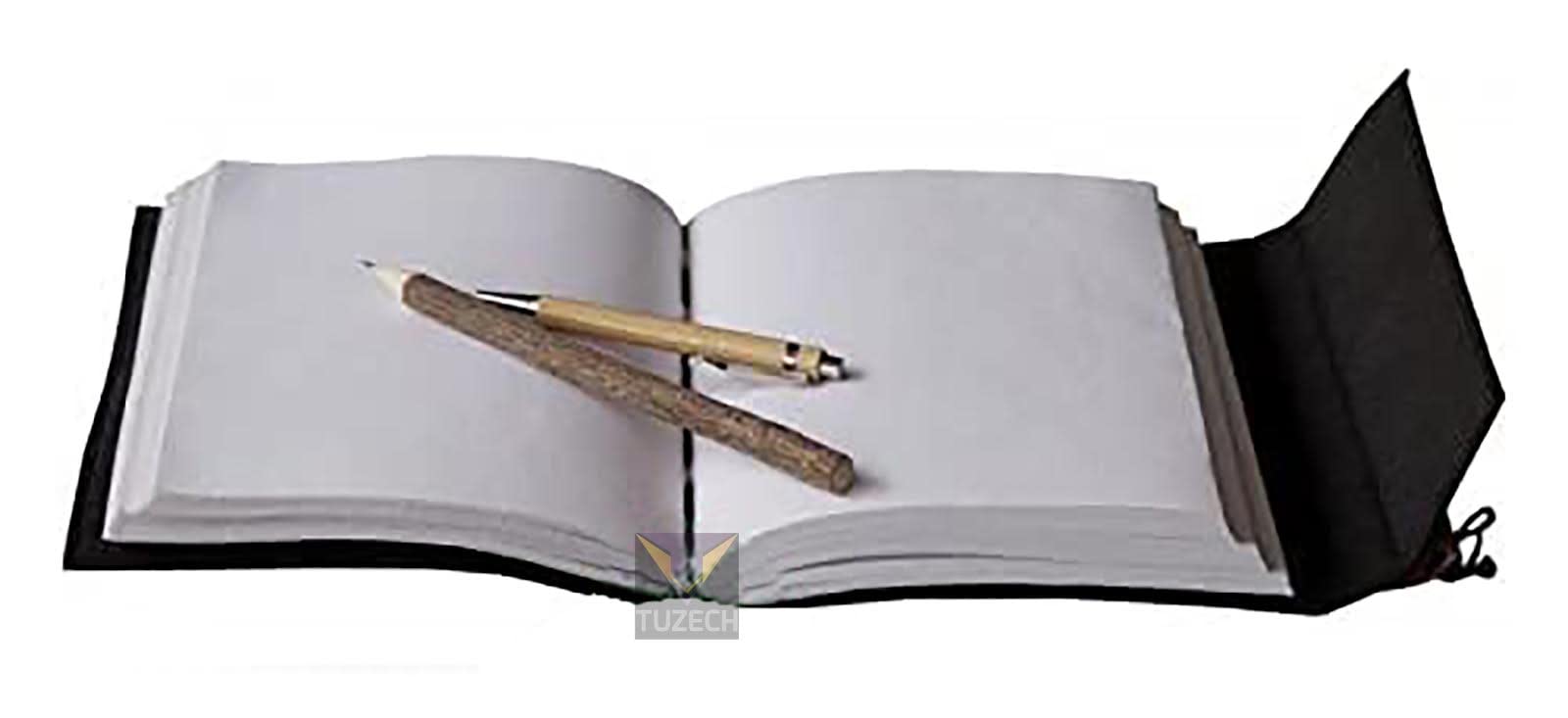 TUZECH Avengers embossed 10 inches Handmade Leather Journal With Stones / Art Sketchbook & Travel diary with Vintage lock Latch 7 x 10 Inch-Tuzech store
